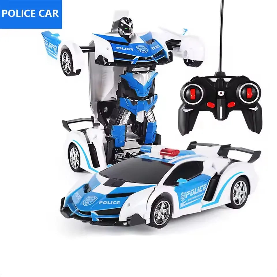 Electric RC Car 2 In 1 Transformation Robots Sports Vehicle Model Robots Boys Toys Remote Cool RC Deformation Cars Kid Toy Gifts