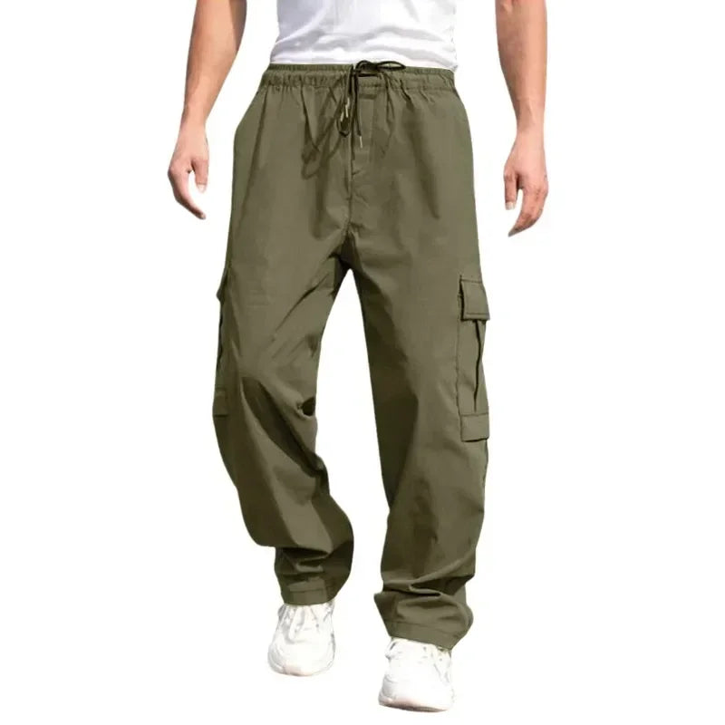New Summer Men's Loose Fit Straight Leg Casual Pants - European & American Style Youth Fashion" cargo pants  mens pants