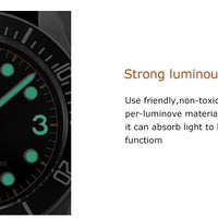 Custom Logo Diy NH35 Movement 1612 Luxury 41mm Biwan Business Men Watches Automatic Mechanical Date Diving Waterproof Glow Watch