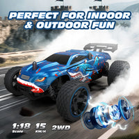 RC Cars Remote Control Car for Kids, 1:18 Scale 20 KM/H 2WD Offroad Buggy, 2.4GHz RC Racing Car with USB-C Easy Charging