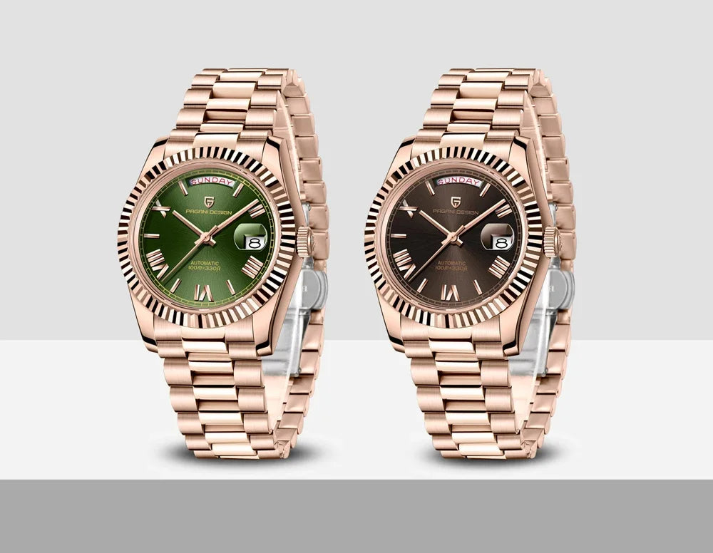 PAGANI DESIGN DD36 Men's Watches Rose Gold Luxury Automatic Watch For Men Mechanical Wristwatches Sapphire Mirror Clock Gift Man