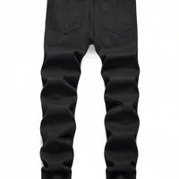 Men's street paint printed jeans and jeans