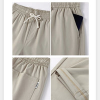 Summer Men's Elastic Waist Casual Pants Drawstring Jogger Pants Sports Wear Running Sweatpants 5XL