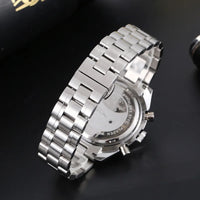 PLADEN New Arrival Luxury Watch For Men Fashion Stainless Steel Chronograph Quartz Wristwatch Business Sport Waterproof Watches