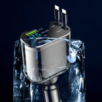 Elough Retractable Car Charger 5 in 1 Fast Charging Car Charger Retractable Cable 2 type c Ports Car Charger Adapter Compatible