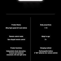 Rc Car 1/14 20Km/h High Speed Remote Control Alloy Car Off Road Crawler Climbing Truck All Terrains Toys Racing Profession Car