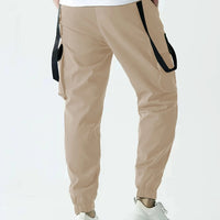 Fashion Men's Casual Techwear Drawstring Multi Flap Pockets Cargo Pants Hip hop Joggers Pant