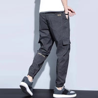 Men's Fashion Concise Office Harem Pants Holiday Party Plush Winter Cargo Trousers Classic Thicken Casual Pants Plus Size S-3XL