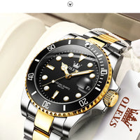 OLEVS 5885 Top Brand Classic Men's Quartz Watch Luminous Hands Calendar Display Stainless Steel Strap Waterproof Men's Watch