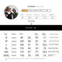 Men's Cargo Pants Casual Hip Hop Hit Color Multiple Pockets Trousers Streetwear Ribbons Techwear Sweatpants