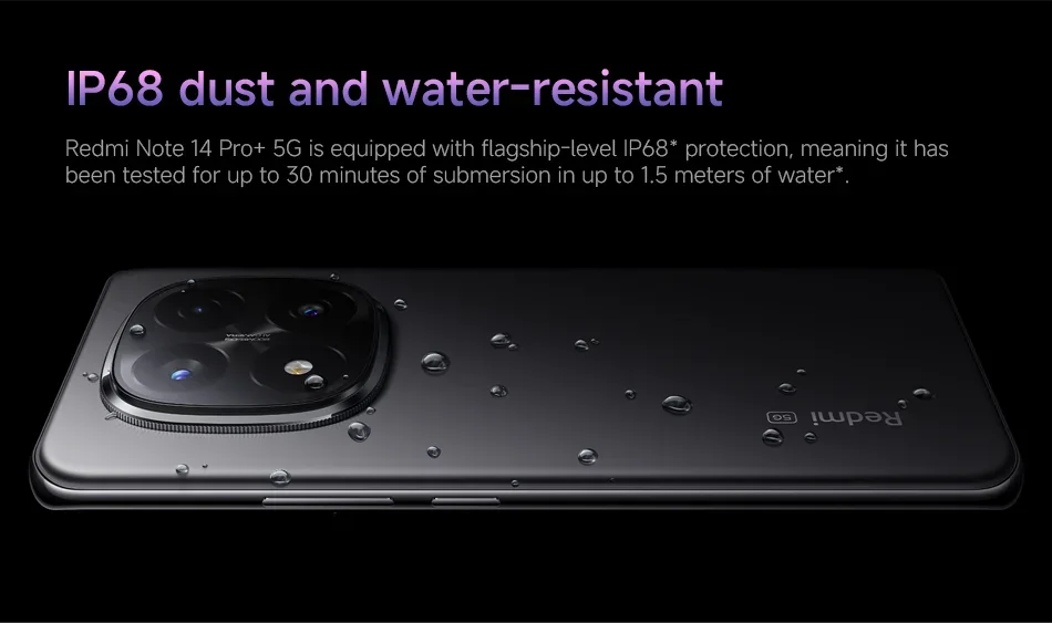 Xiaomi Redmi Note 14 Pro+ 5G Global Version Snapdragon 7s Gen 3 AMOLED 200MP Camera 6.7" 120Hz