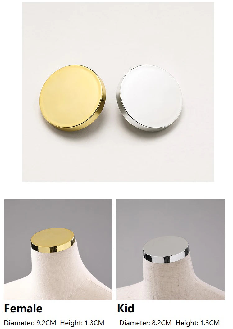 Female Male & Kids Electroplated Head Cover Mannequin Caps Accessories For Mannequins Props