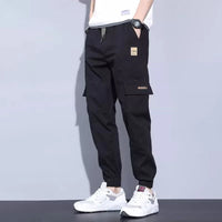 Men's Fashion Concise Office Harem Pants Holiday Party Plush Winter Cargo Trousers Classic Thicken Casual Pants Plus Size S-3XL