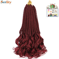 French Curl Crochet Braids 14 Inch Kid-Friendly Goddess Box Braids with Bouncy Curly Ends French Curls Braiding Hair for Women