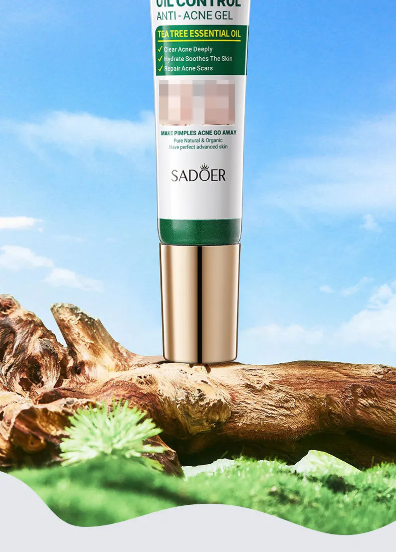 SADOER Tea Tree Acne Removing Cream Facial Skincare Oil Control Face Gel Creams Hydrating Moisturizing Facial Cream Skin Care
