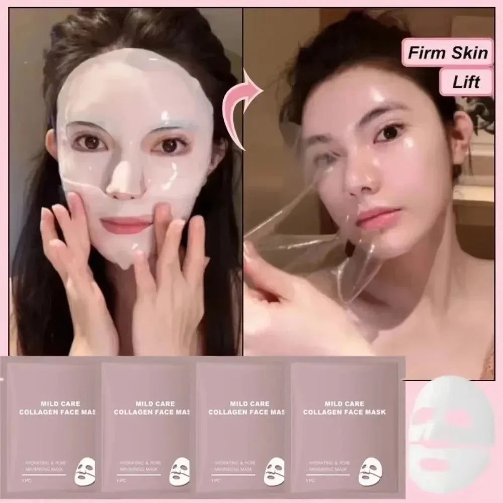 Bio Collagen Face Mask Shrink Pores Deep Hydrating Overnight Mask Moisturizing Refreshing Brightening Face Skin Care