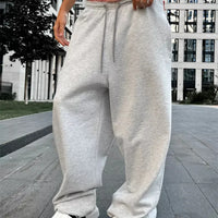 Pant Women Wide Leg Long Pants High Waist Straight Trousers Y2k Streetwear Elegant Splice Casual Loose Work Jogger Sports 2025