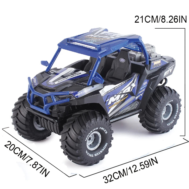 RC Car for Kids, 4WD Buggy Alloy, High Horsepower, Climbing, Rechargeable, Drop Resistant, Toys for Boys, Racing