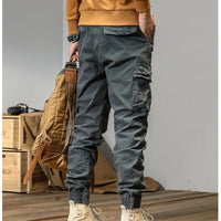 CAAYU Joggers Cargo Pants Mens Casual Y2k Multi-Pocket Male Trousers Sweatpants Streetwear Techwear Military Green Track Pants