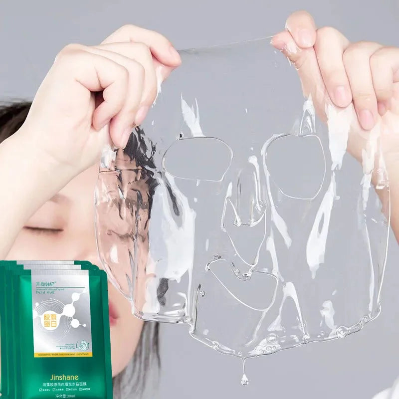 Tiktok Hot Sale Seaweed Collagen Filling Crystal Mask Replenishing Fruit Jelly Skin Transparent Mask Skin Care Masque 1/3/5/10pc