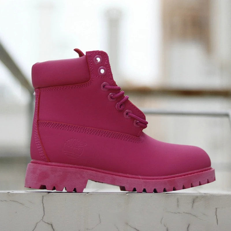 DOYUTIG Brand Split Leather Outdoor Boots For Men & Women Casual Couples Boots Fashion Mid Top Breathable Military Boots SG003