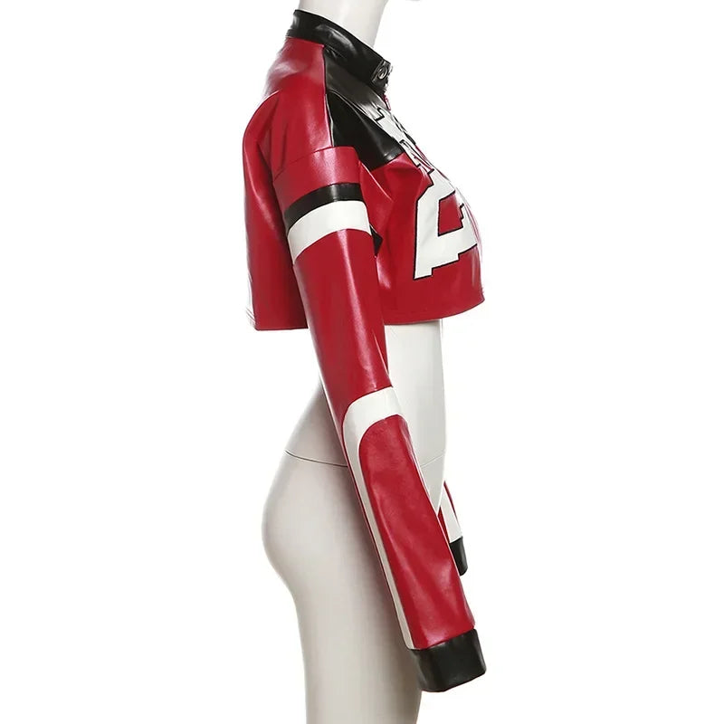 Zekye Winter Aviator Jackets Clothes Old Money Style Women Fleece Jacket Women Long Sleeve Red Jacket Winter Women Coat 2025