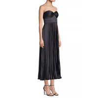 Backless Solid Color Zipper Women's Banquet Occasion Slim Fit Dress Host Program Strapless Pleated Long Dresses 2025 New Summer