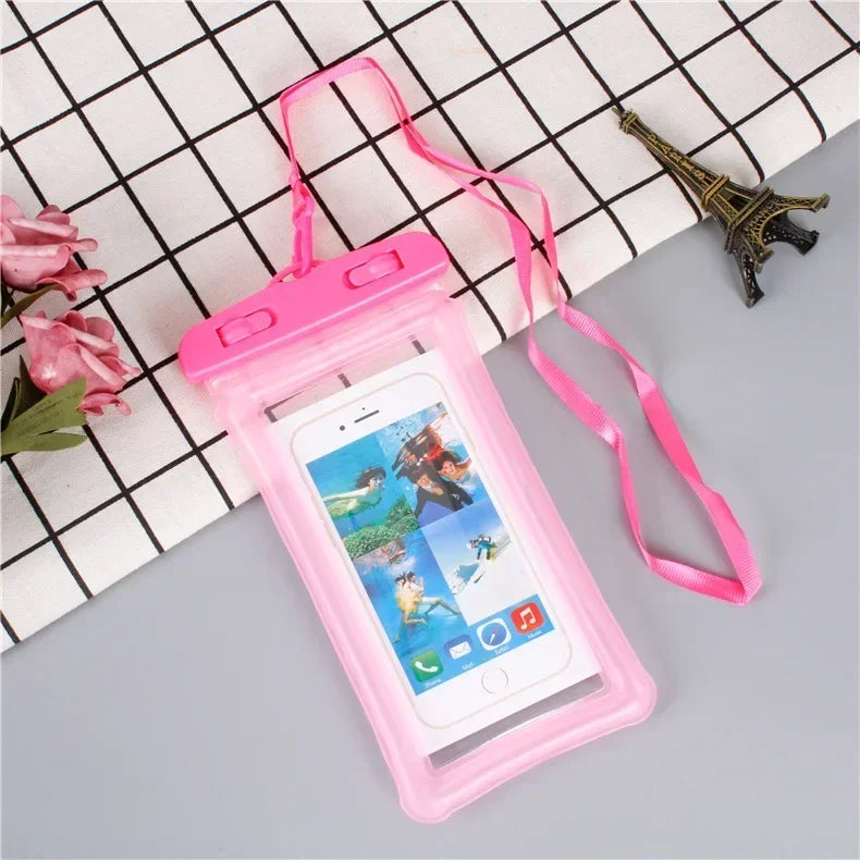 Waterproof Swimming Mobile Phone Cases Macron AirBag Hanging Neck Cases Diving Skiing Universal Phone Bag for All Phones 7 Inch