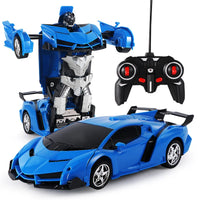 Rc Cars and Trucks Remote Control Cars 2In1 Transformation Robots Toy Deformation Toys RC Sports Car Vehicle Model Electric Car