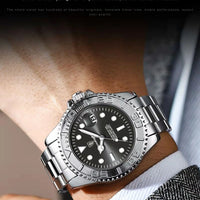 POEDAGAR Business Luxury Man Watch Luminous Waterproof Date Stainless Steel Men Watch High Quality Military Men's Quartz Watches