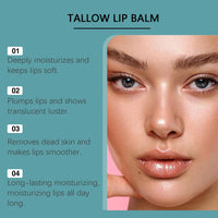 Tallow Lip Balm Deep Moisturizing Removes Dead Skin Gentle Soothing Lip Fades Lip Lines Smoothing Plumps Lips Care