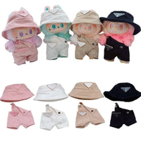 Para 15-17cm Labubu V1 V2 Idol muñeca traje sombrero monos ropa regalo Mini ropa de muñeca de peluche accesorios de atuendo