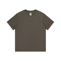 Men's 230g Heavy Cotton Short-sleeved T-shirt Men Pure Cotton Loose Solid Color Bottoming Shirt Trendy Man T-shirt Tops Clothes