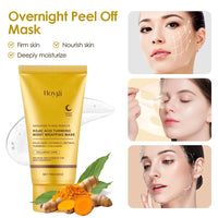 2pcs Collagen Overnight Facial Mask Deep Pore Cleansing Peel off Oil Control Turmeric Night Face Mask for Skin Care