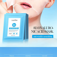 5pcs SADOER 8D Hyaluronic Acid Face Mask Anti Wrinkle Facial Moisturizing Nourishing Firming Hydrating Facial Mask Skin Care