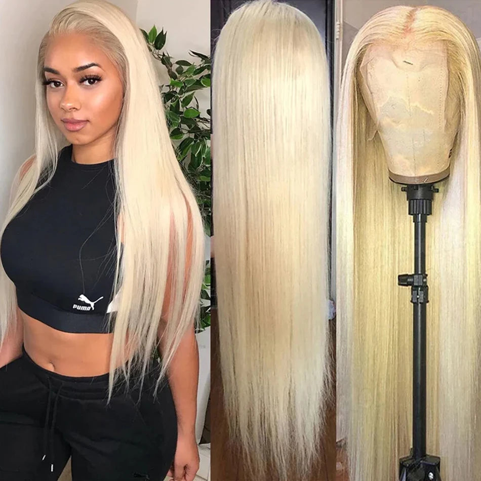 Blonde 613 13x6 HD Lace Frontal Wig 13x4 Lace Front Human Hair Wigs Pre plucked Straight Human Hair Wigs For Women