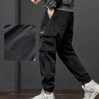 Spring Autumn New Style Elastic Waist Casual Pants for Men Stretch Straight Drawstring Harem Jogging Sports Long Pants Male