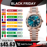 PAGANI DESIGN DD36 Men's Watches Rose Gold Luxury Automatic Watch For Men Mechanical Wristwatches Sapphire Mirror Clock Gift Man