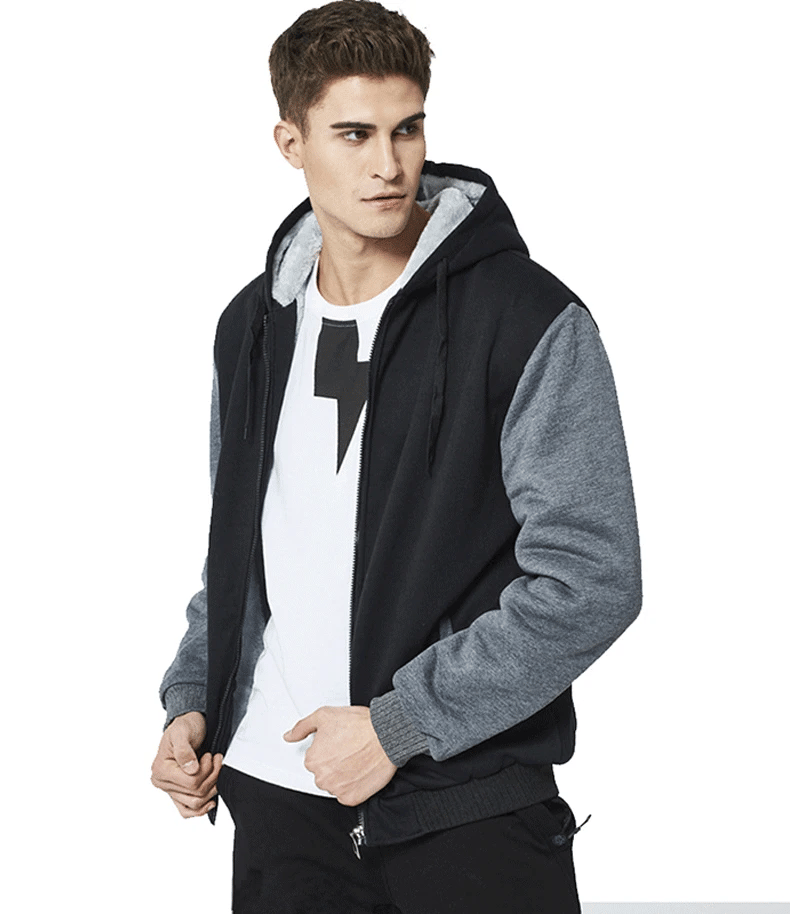 Men's Jacket Winter Camouflage Fleece Thicken Hooded Jackets Male Long Sleeve Coat Casual Zip Up Hoodies Streetwear Men's Coats