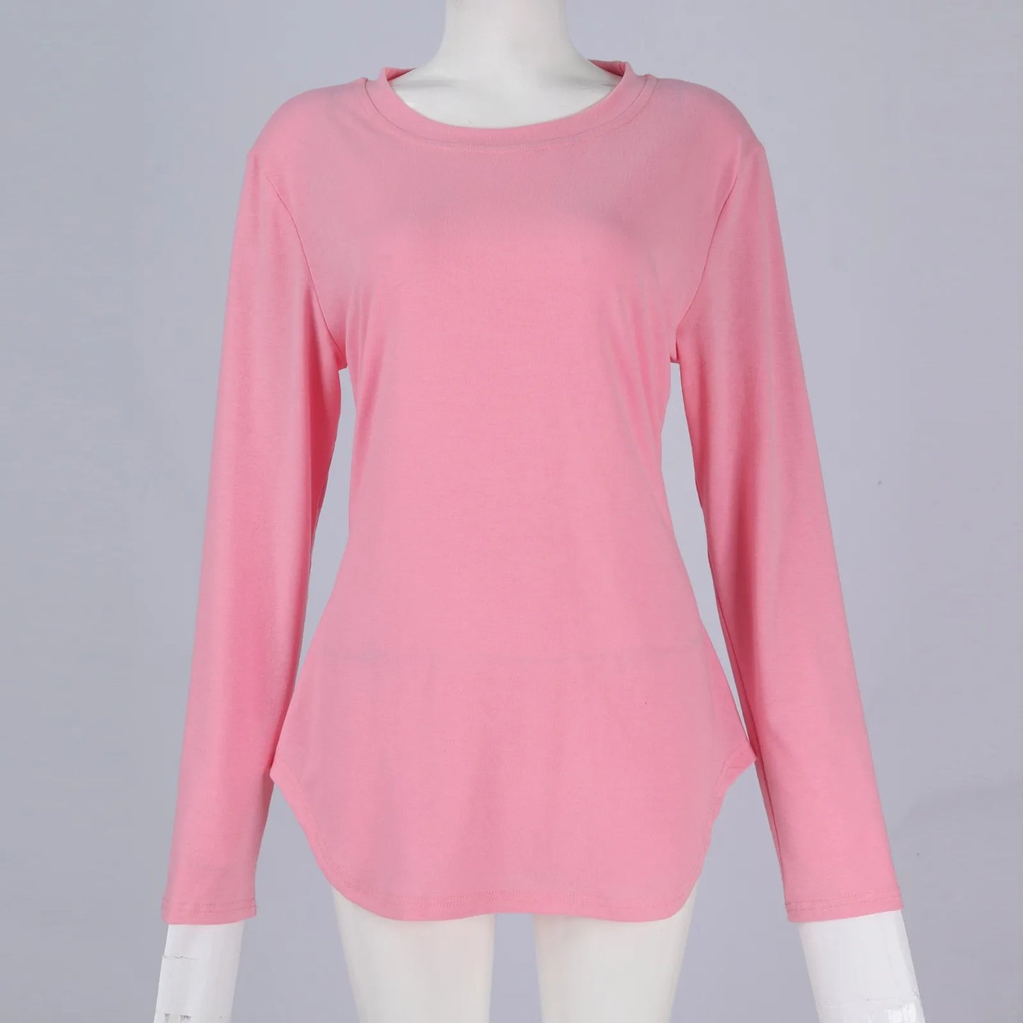 Traf 2024 Mujer Womens Long Sleeve Round Neck Shirts Side Split Basic Loose Tunic Tops Casual Shirts Ropa De Mujer Fashion