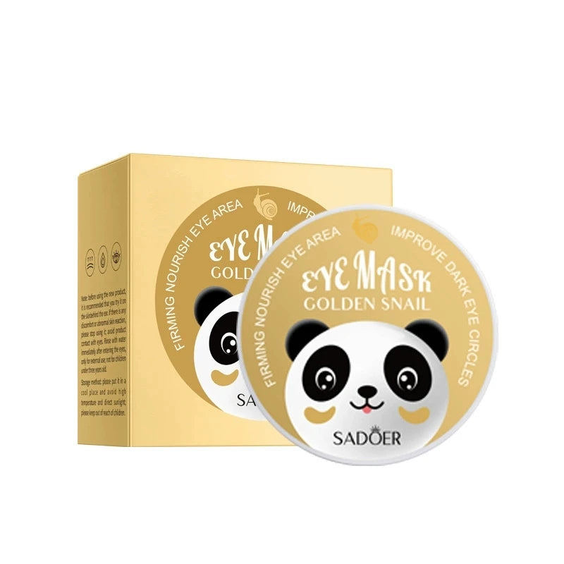 60pcs SADOER Golden Snail Eye Mask Anti Dark Circles Remove Eyes Bags Firming Hydrating Patches Beauty Skin Care