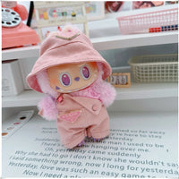 Para 15-17cm Labubu V1 V2 Idol muñeca traje sombrero monos ropa regalo Mini ropa de muñeca de peluche accesorios de atuendo