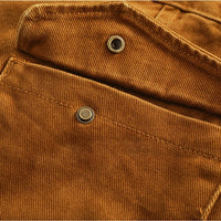 Retro Heavyweight Minimalist Workwear Pants Men's Loose Straight Leg Casual 100% Cotton Twill Woven 3D Stand Cut Tapered Pants