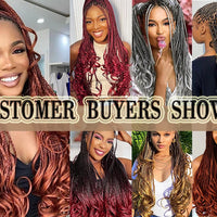 14 18 24 Inch French Curl Box Braids Crochet Hair Ombre Brown to Blonde Prelooped Synthetic French Curls Braiding Hair for Women