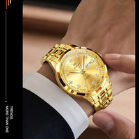 OLEVS Men Watches 7077 Luxury Fashion Top Brand Original Automatic Mechanical Watch for Man Double Scale Simple Trend Waterproof