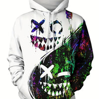 Men's Creative Smiling Face Pattern Printed Hoodie Fashionable Men's Trendy Hoodie Casual Design Hoodie With Pocket Streetwear