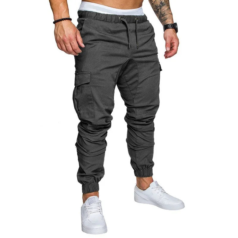 Men Pants Thin Fashion Casual Jogger Pants 2020 Streetwear Cargo Pants Men's Multi-pockets Trousers Fitness Gyms Sweatpants Mens