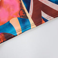 Tie Dye Print Ribbed Midi Dress For Women 2024 Summer Outfits Bodycon Side Slit Y2K Outfits Sexy Streetwear Long Dress