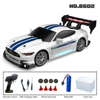 New 1:24 RC drift vehicle, Mustang 4WD cars, racing car with remote control, gift, competition racing car, children's toy