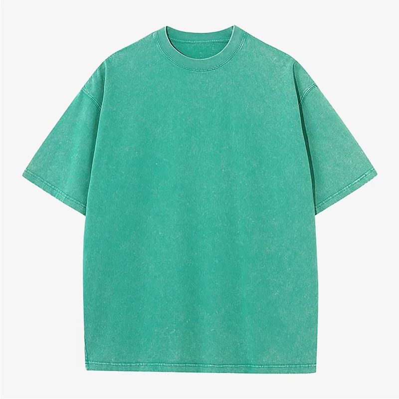 Custom T-shirt free print logo images vintage wash design tees pure cotton cultural shirts men's women's batik wax print Fabric